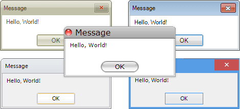 WinForms MessageBox dialog displaying Appearance