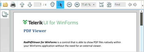 UI for WinForms PDF Viewer Browsing
