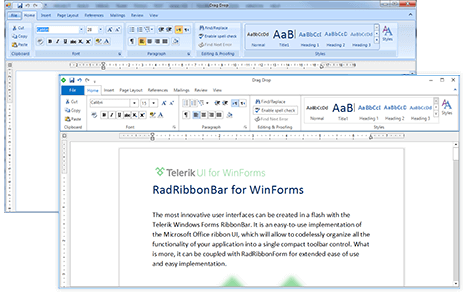 UI for WinForms RibbonBar Overview
