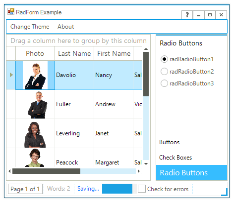 UI for WinForms displaying Customizable TitleBar