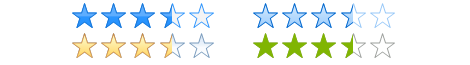 WinForms Rating control displaying Appearance variations
