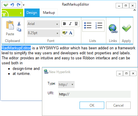 UI for WinForms TPF displaying Rich Text Formatting through HTML