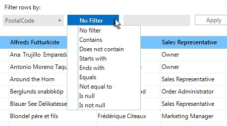 WinForms GridView displaying data management