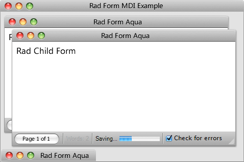 WinForms Form showcasing MDI Support