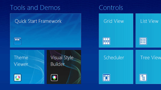 WinForms Panorama displaying grouping