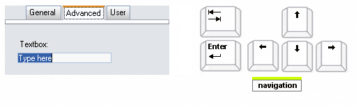 WinForms PageView control displaying Keyboard navigation support