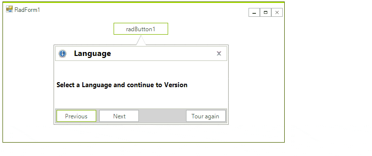 Telerik UI for WinForms Callout control displaying position Adjustment