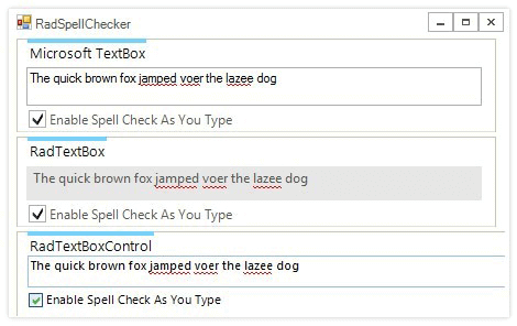 TextBoxes Integration in the WinForms SpellChecker
