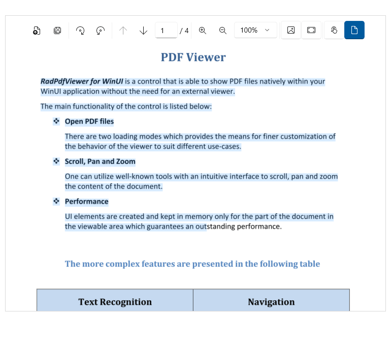 WinUI PdfViewer Control | Telerik UI For WinUI