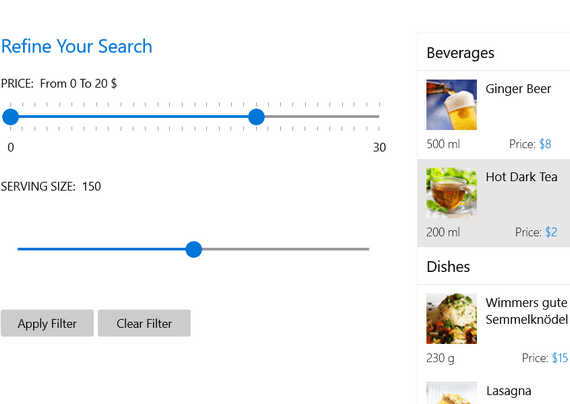 Telerik UI为WinUI RangeSlider