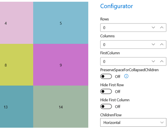 Telerik UI for WinUI UniformGrid