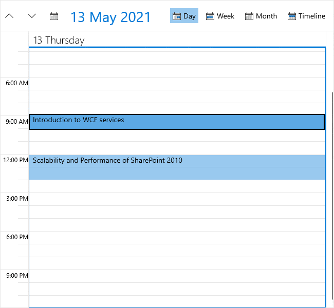 Telerik UI for WinUI Scheduler dragging multiple appointments