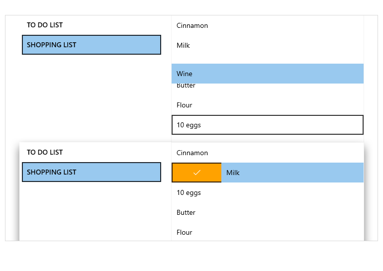 Telerik UI for WinUI ListView Swipe and Reorder Support Overview