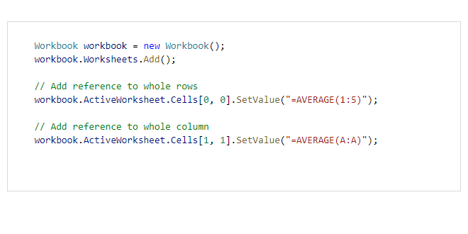 SpreadProcessing - Cell References