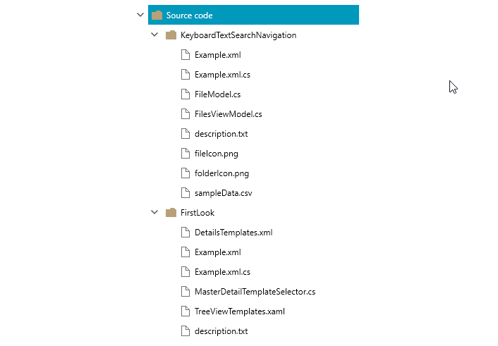 Keyboard navigation for TreeView