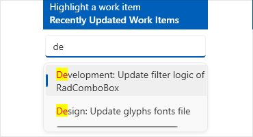 Telerik UI for WPF Highlight Textblock control highlight