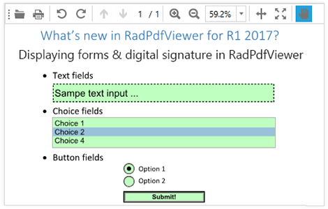 Telerik UI for WPF RadPDFViewer forms