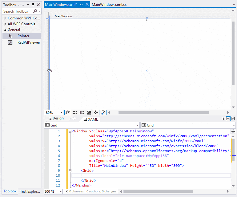 WPF PdfViewer displaying design-time support