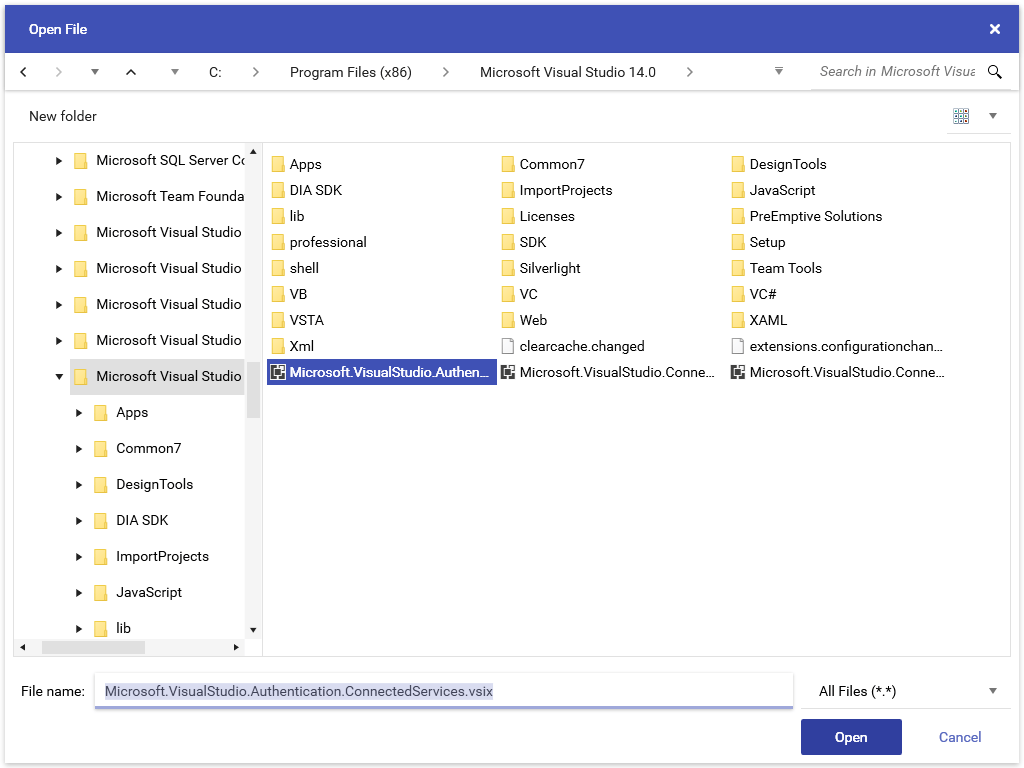 WPF File Dialogs Control | Telerik UI For WPF