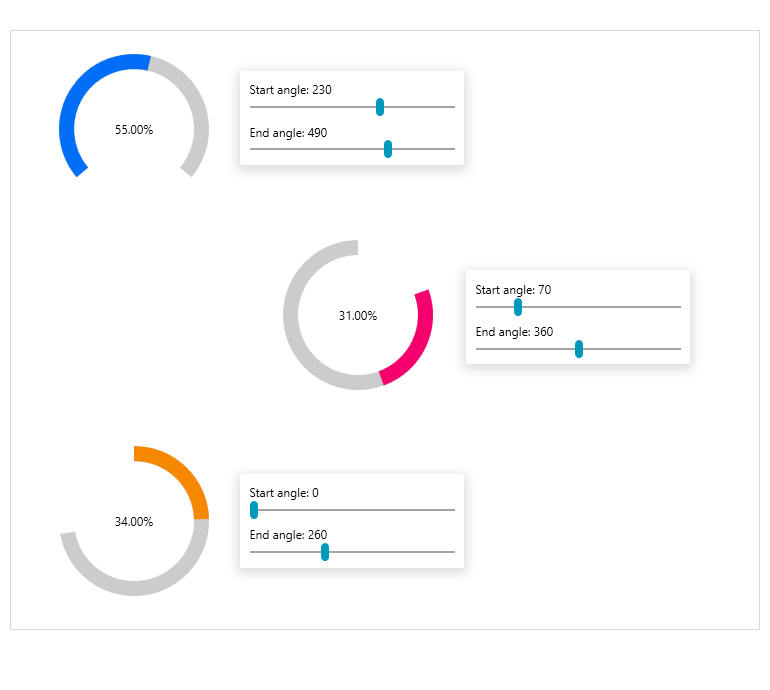 WPF CircularProgressBar control displaying start and end angles