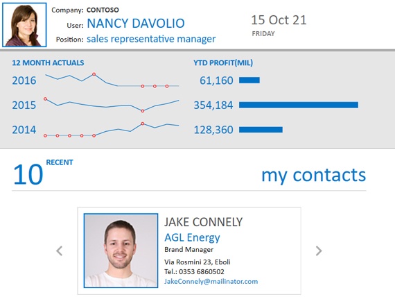 CRM Sample Application built with Telerik UI for WPF