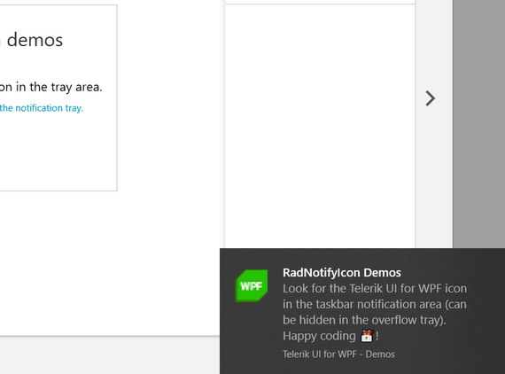 用于WPF通知图标的Telerik UI