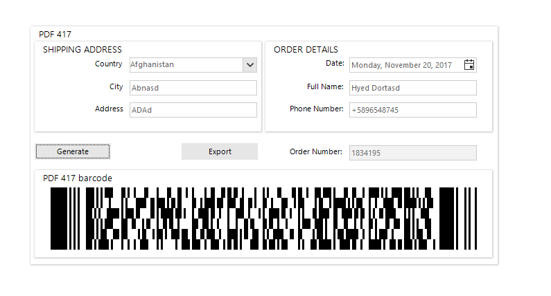 Telerik UI for WinForms BarCode Control Overview Image