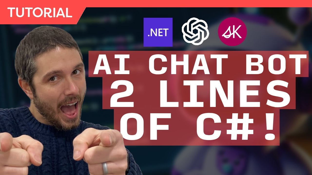 Tutorial AI chat bot 2 lines of C# video promo with James Montemagno