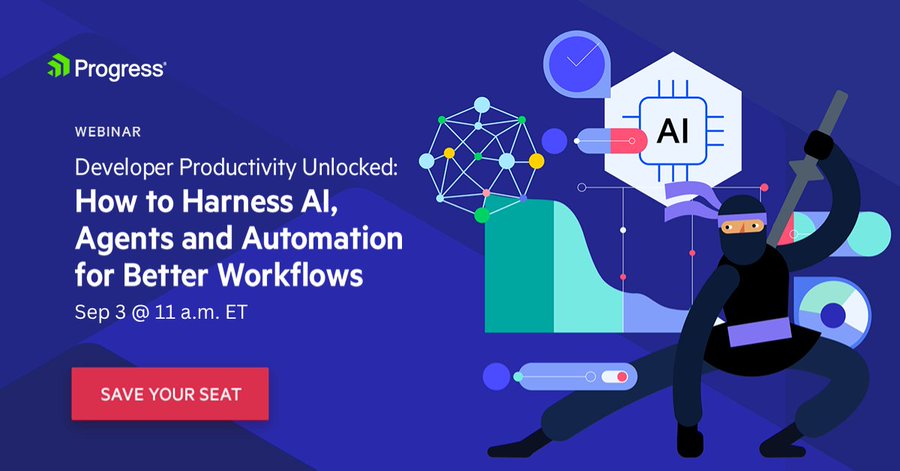 AI Webinar. Developer Productivity Unlocked: How to Harness AI, Agents and Automation for Better Workflows​. Sep 3, 2025, 10 a.m. ET.