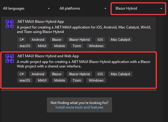 .NET MAUI blazor hybrid and web app