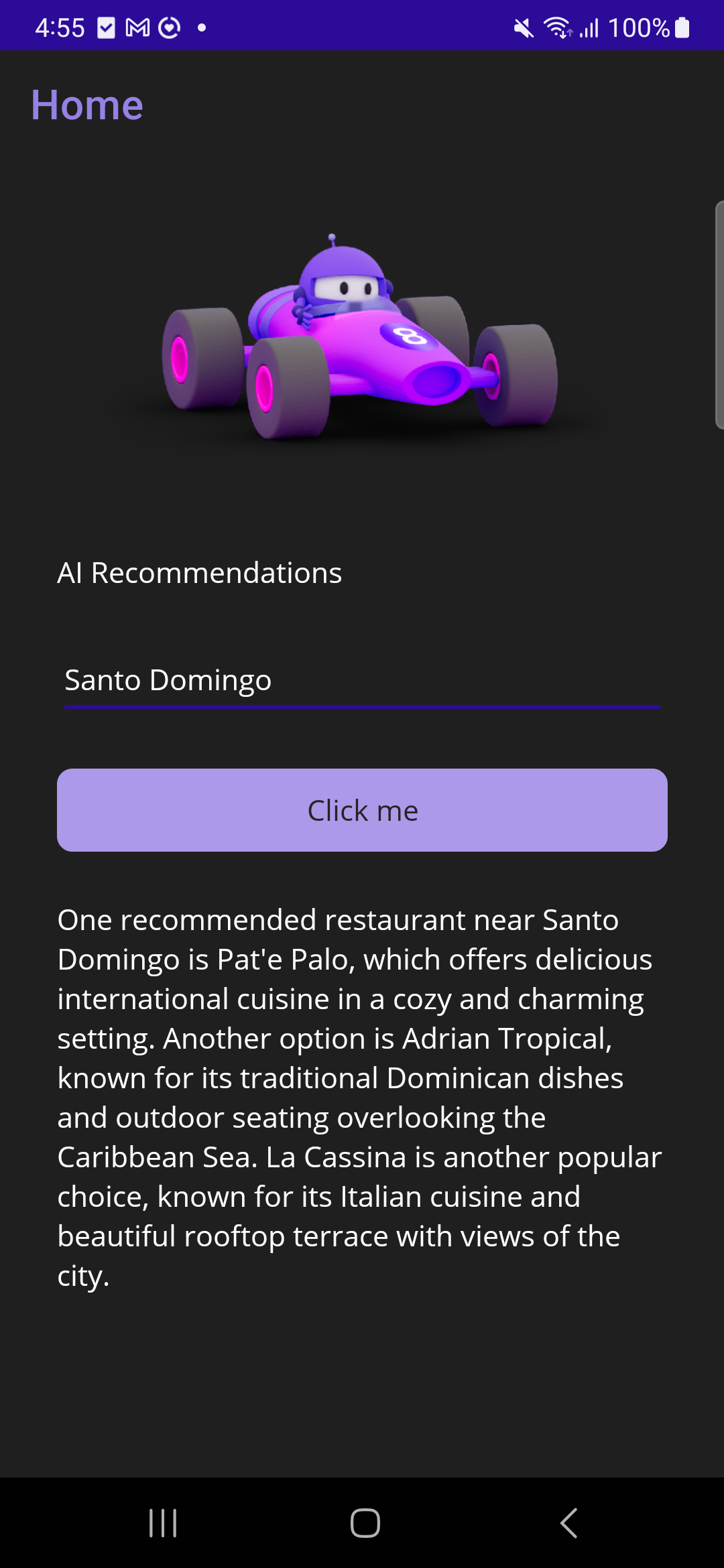 .NET MAUI app with restaurant recommendations