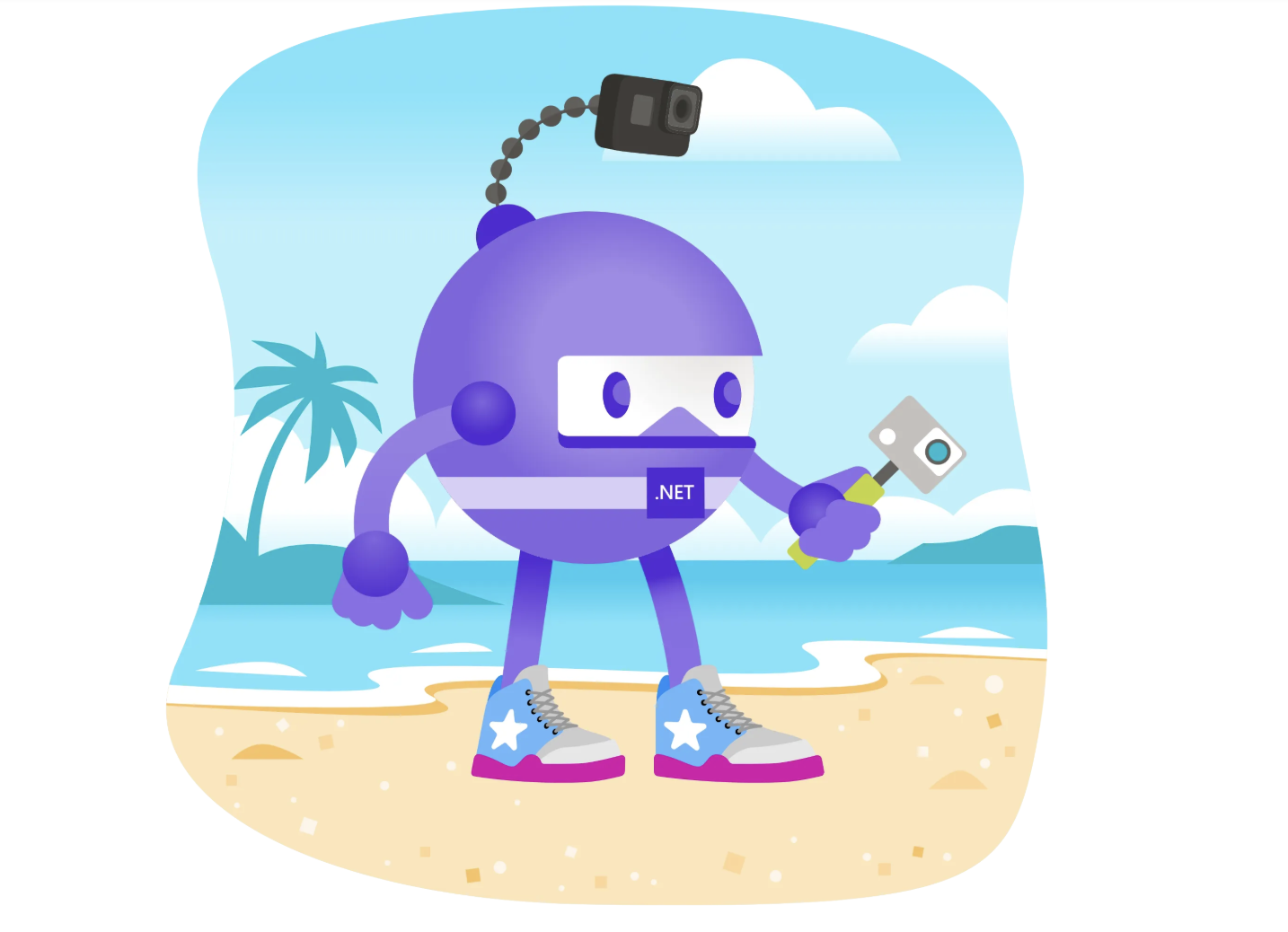 .NET MAUI mascot with camera