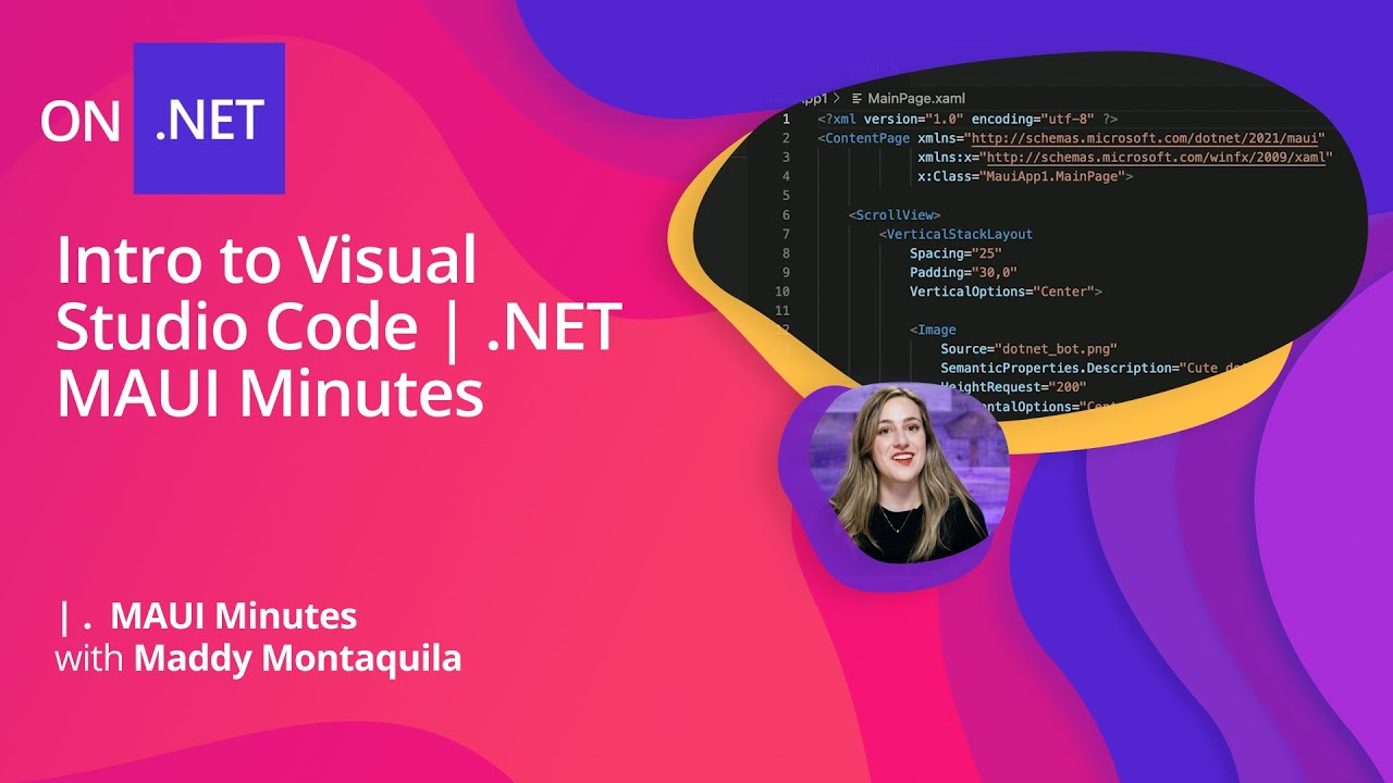 Maddy Montaquila - VS Code for .NET MAUI promo image