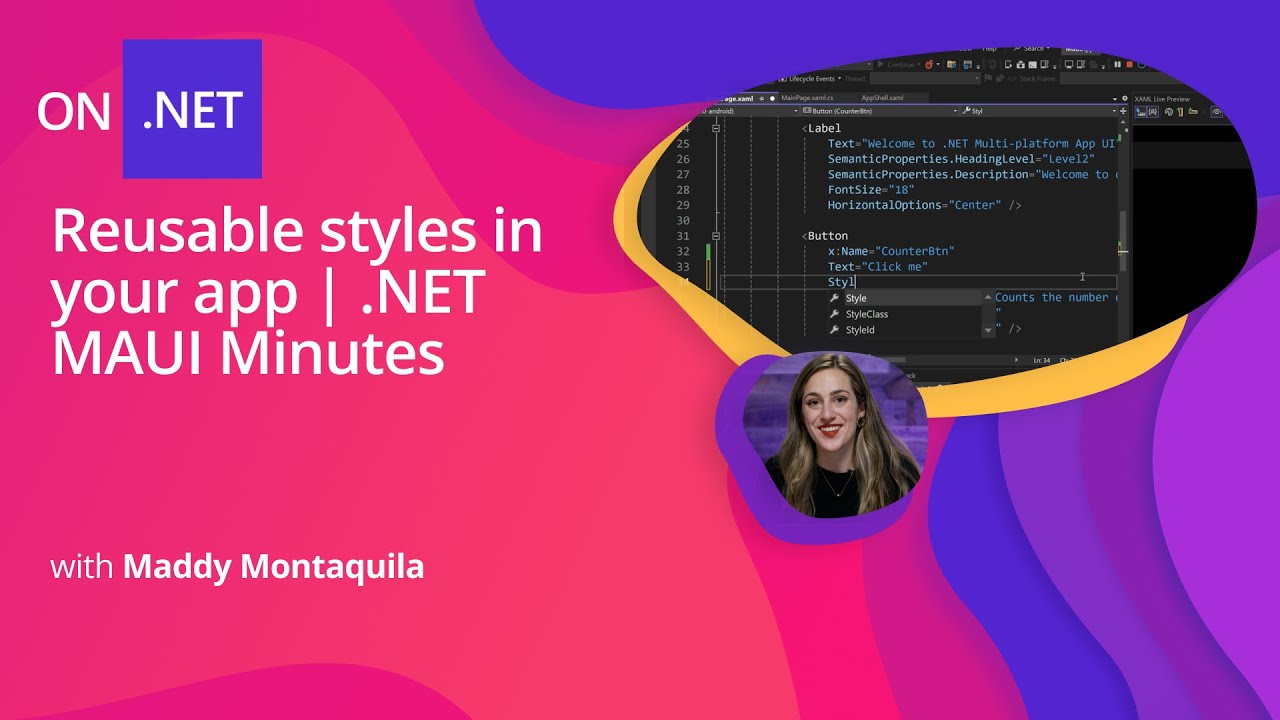 Reusable Styles in .NET MAUI - Maddy Montaquila screenshot