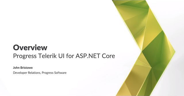 Telerik UI for ASP.NET Core - Overview