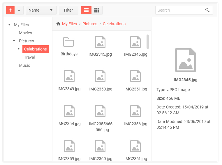 KendoUI for jQuery File Manager Component