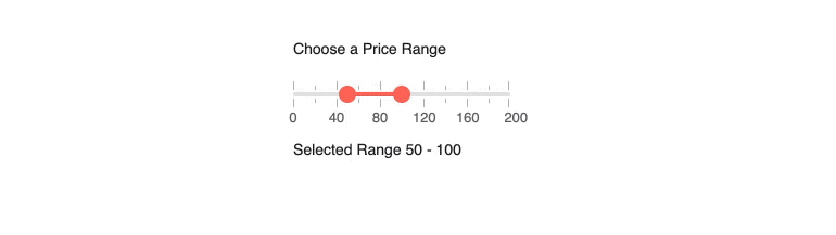 Kendo UI for Angular RangeSlider Component with a user changing the maximum and minimum values by dragging two handles