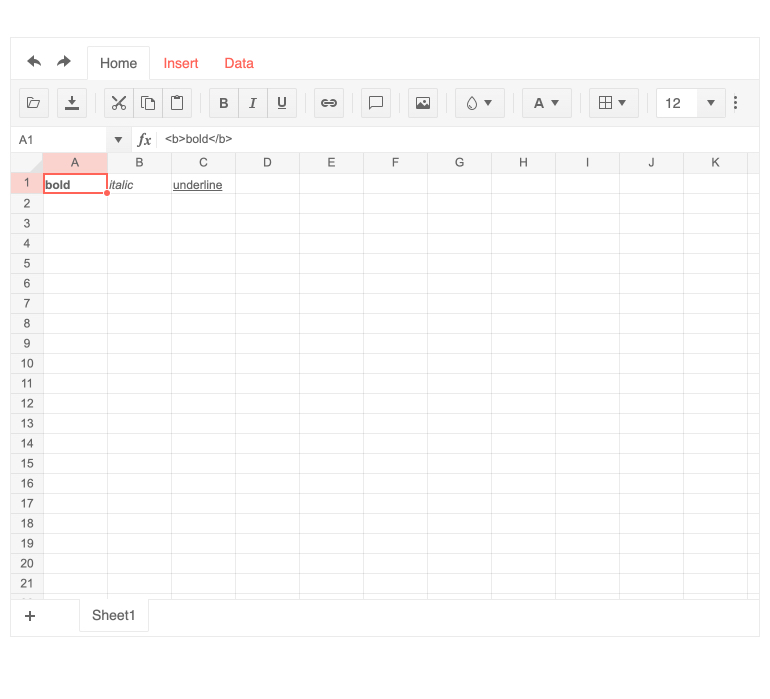 Kendo UI for jQuery Spreadsheet with Custom HTML in a cell