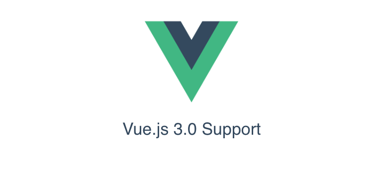 支持Vue 3.0的Vue徽标在徽标下方的文本