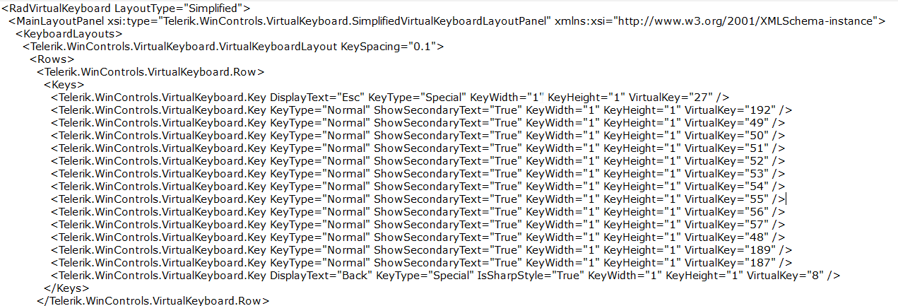 saved-xml virtual keyboard save load layout