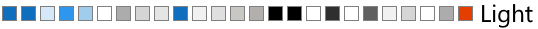 Office2019Light palette includes blues, whites, grays, black, and red