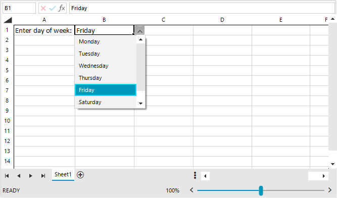 RadSpreadsheet