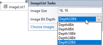 setting Image Bit Depth to 32