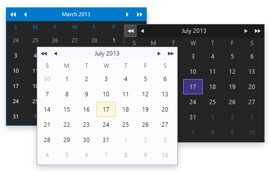 WinForms Calendar control