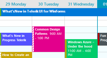 WinForms Scheduler New appointment colors