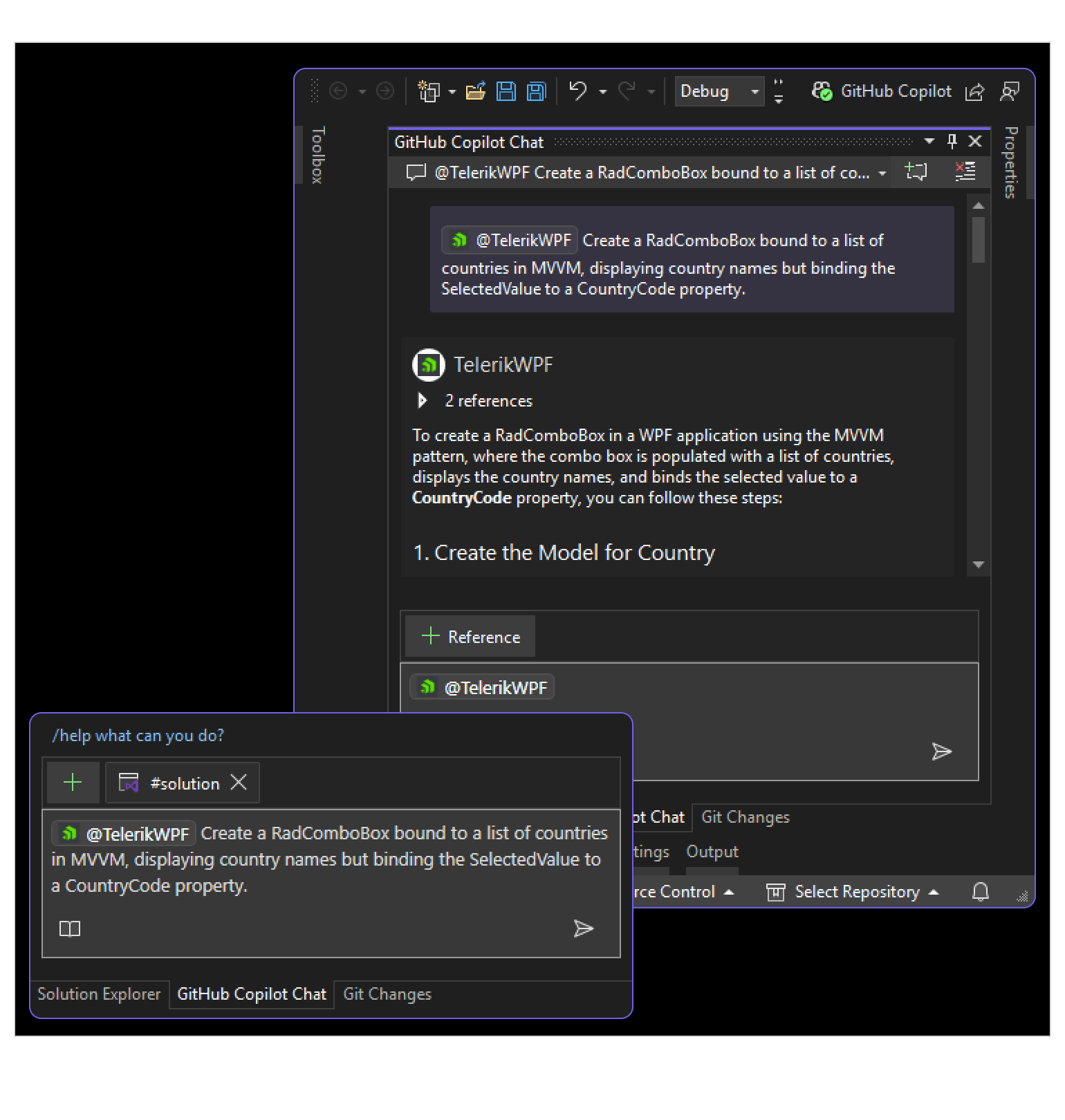 AI Coding Assistant Telerik UI for WPF